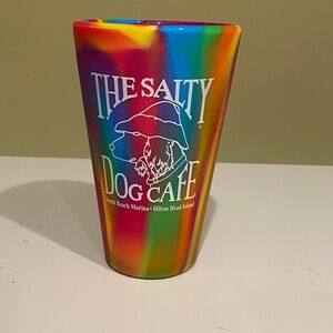 The Salty Dog Cafe Tie-Dye Silipint Tumbler EUC Hilton Head